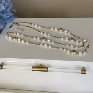 Lauren Ralph Lauren Gold-Tone and White Pearl Necklace